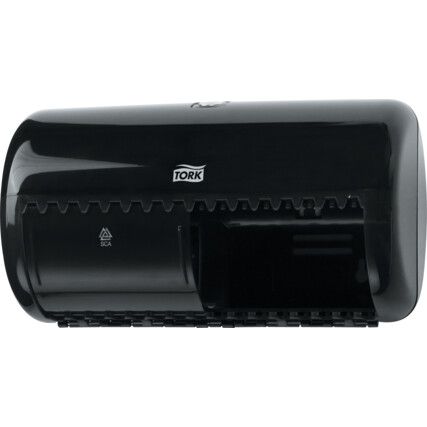 557008 Tork Black Twin Toilet Roll Dispenser