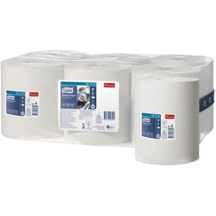 Tork Centrefeed, White,1 ply, 275m per roll, 6 rolls per case