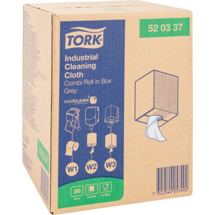 Industrial Wiper, Grey, 1 Ply, 1 Rolls per Case, 148m per Roll
