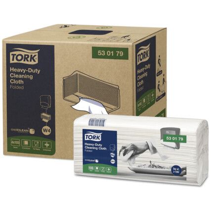 530178 TORK H/DUTY M/P FOLDED CLOTH WHITE