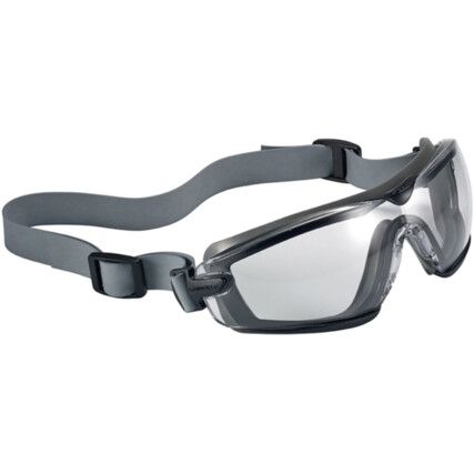 COBRA INDUSTRIAL GOGGLES BLACK/GREY FRAME CLEAR LENS PLATINUM