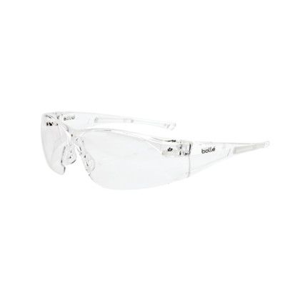 Safety Glasses, Clear Lens, Half-Frame, Clear Frame, Anti-Fog/High Temperature Resistant/Scratch-resistant/UV-resistant