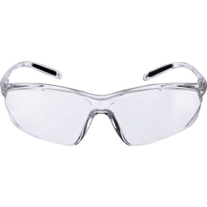 Safety Glasses, Clear Lens, Half-Frame, Clear Frame, Impact-resistant/Scratch-resistant