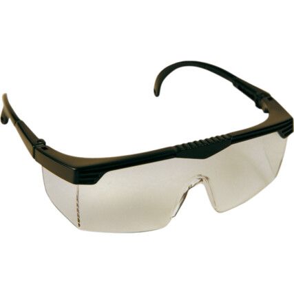 Junior, Safety Glasses, Clear Lens, Half-Frame, Black Frame, Impact-resistant/Scratch-resistant