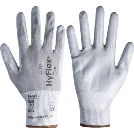 11-754  HyFlex Ultralight Cut Resistant Gloves D-Rated, Size 6, Touchscreen Compatible