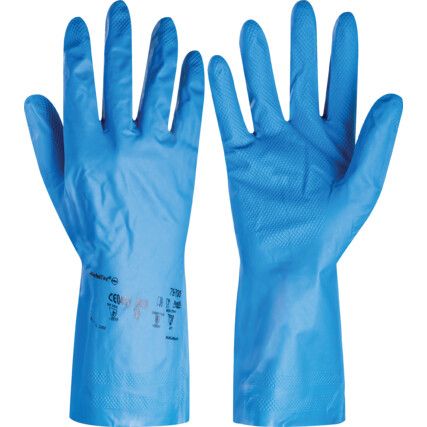 79-700 Vitrex Aquadri Liner-2, Chemical Resistant Gloves, Blue, Nitrile, Aquadri Liner, Size 7