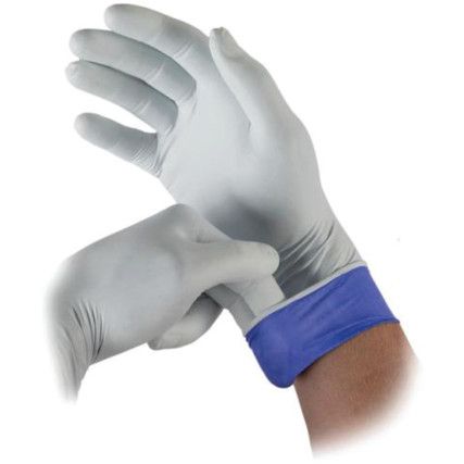 93-868 MicroFlex® Disposable Gloves, White, Nitrile, Level 3 -0.65/GI, Pk-100, Size 9