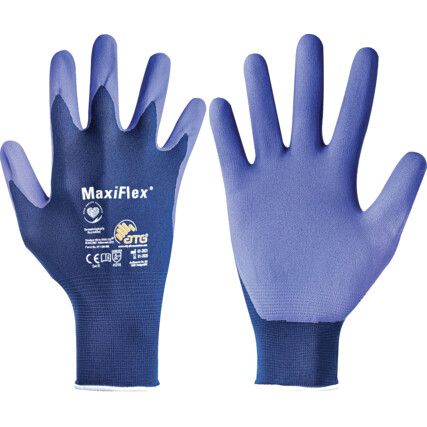 34-274 Maxiflex® Elite, Mechanical Hazard Gloves, Blue, Nylon Liner, Nitrile Coating, EN388: 2016, 4, 1, 2, 1, A, Size 10