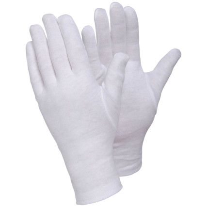 TEGERA 104 TEXTILE, COTTON CAT.I GLOVES WHITE SZ-8 (PR)