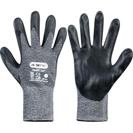 Ninja X4, Cut Resistant Gloves, Black/Grey, EN388: 2003, 4, 4, 3, 2, Bi-Polymer Palm, Nylon, Size 7