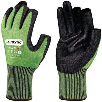 SKYTEC TRC725 TRICOLORE PU GREEN FINGERS CUT (SZ-8/M)