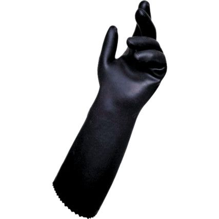 Ultraneo 341, Chemical Resistant Gloves, Black, Latex/Neoprene, Size 8