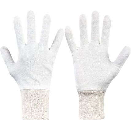 CK41, General Handling Gloves, Natural, Uncoated Coating, Cotton/Polyester Liner, Size One Size