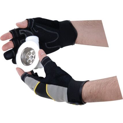 Multi-Task 3 Mechanical Hazard Gloves, Black/Grey, Synthetic Leather Liner, PVC Coating, EN388: 2003, 2, 1, 2, 1, Size 7