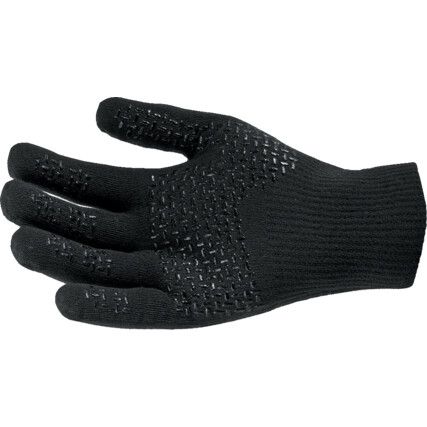 Cut Resistant Gloves, Black, EN388: 2003, 3, 3, 4, 2, Dotted Palm, Merino Wool Liner, Size XL