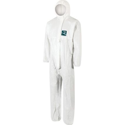 1800-WH Microgard Chemical Protective Coveralls, Disposable, Type 5/6, White, Zipper Closure, 3XL