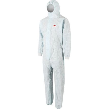 4532+, Chemical Protective Coveralls, Disposable, Type 5/6, White, SMS Nonwoven Fabric, Zipper Closure, Chest 39-43", L