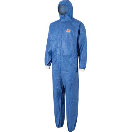 4532+, Chemical Protective Coveralls, Disposable, Type 5/6, Blue, SMS Nonwoven Fabric, Zipper Closure, Chest 39-43", L