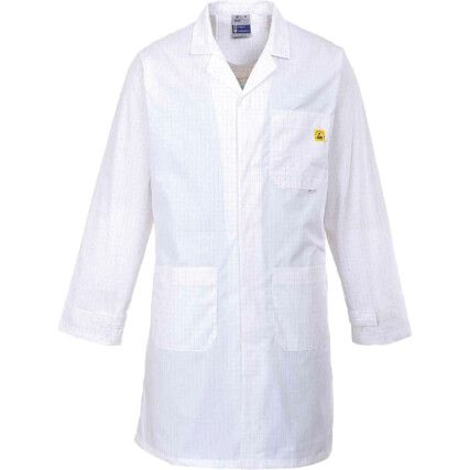 Lab Coat, Blue, Conductive Fibre/Cotton/Polyester, L