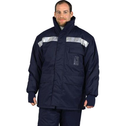 Coldstore Jacket, Reusable, Unisex, Navy Blue, Fleece/Polyester, M