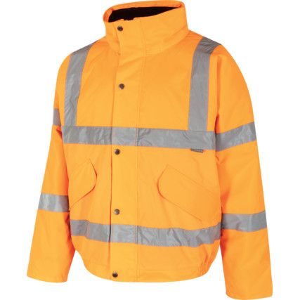 Bomber Jacket, Orange, Nylon/Polyester, S