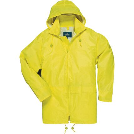 Rain Jacket, Reusable, Unisex, Yellow, PVC, L