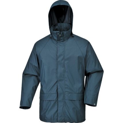 Waterproof Jacket, Men, Navy Blue, Polyester/Polyurethane, S