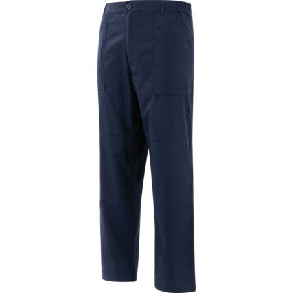 Action Trousers, Men, Navy Blue, Poly-Cotton, Waist 38", Leg 31", Regular