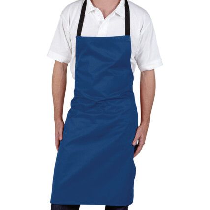 Bib Apron, Reusable, Blue, Cotton/Polyester, One Size