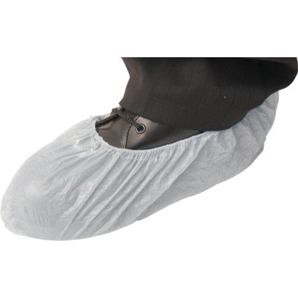 Disposable Overshoes, Unisex, White, One Size