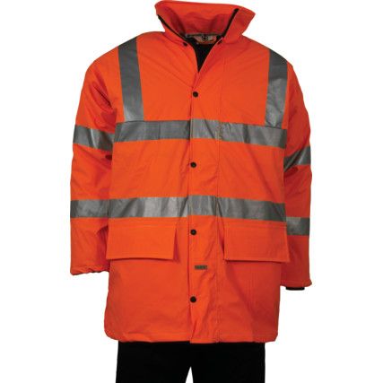 CL3, Coat, Unisex, Orange, Polyester, L