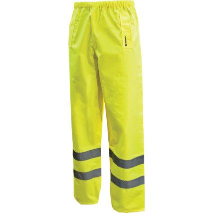 Trousers, Yellow, Polyester, Waist 40"-42", Regular Leg, 2XL