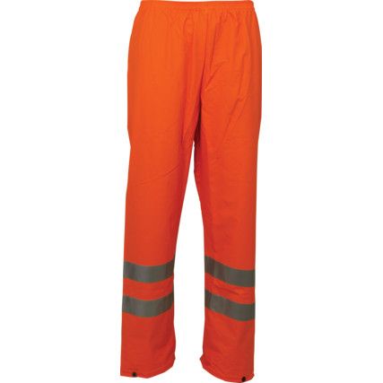 Trousers, Unisex, Orange, Polyester, Waist 32"-34", Regular Leg, M