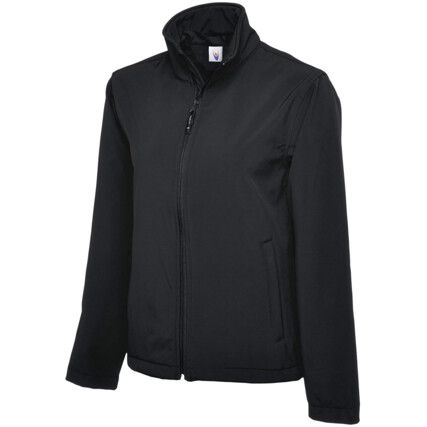 UC612 CLASSIC FULL ZIP SOFT SHEEL JACKET BLACK (XS)