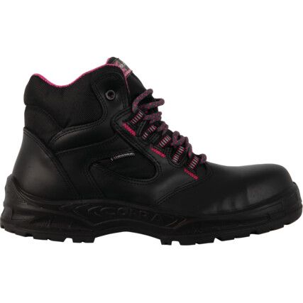 Wanda, Women, Safety Boots, Size 4, Black, Leather Upper, Composite Toe Cap, S3, EN ISO 20345:2011