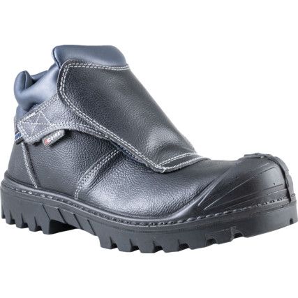 Welder Bis, Unisex Safety Boots Size 11, Black, Leather, Composite Toe Cap