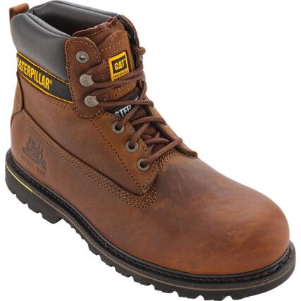 Holton, Mens Safety Boots Size 7, Brown, Leather, Steel Toe Cap