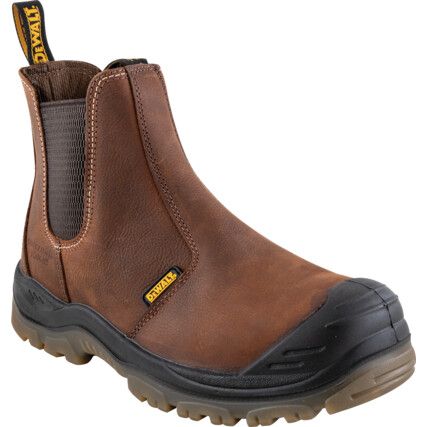 Nitrogen, Mens Safety Boots Size 9, Brown, Leather, Water Resistant, Steel Toe Cap, Wide Fit