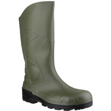 Devon Unisex Metal Safety Wellingtons, Size 8, Green, Nitrile Upper, Steel Toe Cap, S5, SRA, EN ISO 20345:2011