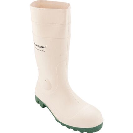 Promaster Unisex Metal Safety Wellingtons, Size 3, White, PVC Upper, Steel Toe Cap, SB, SRA, EN ISO 20345:2011