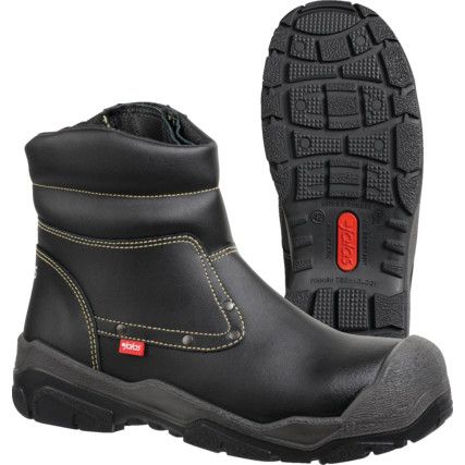 Titan, Mens Safety Boots Size 7, Black, Leather, Water Resistant, Aluminium Toe Cap, Wide Fit