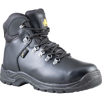 Moorfoot, Unisex Safety Boots Size 5, Black, Leather, Steel Toe Cap