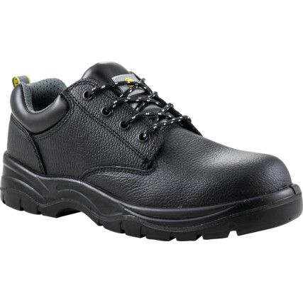 Unisex Metal Safety Shoes, Size 3, Black, Leather Upper, Steel Toe Cap, S1P, EN ISO 20345:2011