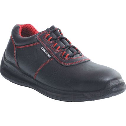 Riva Low Unisex Safety Trainers, Size 5, Black, Leather Upper, Steel Toe Cap, S3, EN ISO 20345:2011