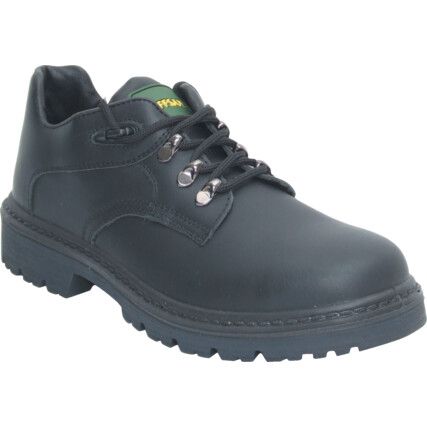 Safety Shoes, Men, Black, Leather/Polyurethane Upper, Steel Toe Cap, S3, Size 6