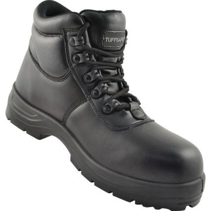 Unisex Safety Boots Size 3, Black, Leather, Composite Toe Cap