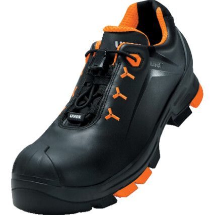 Composite Safety Trainers, Unisex, Black, Wide Fitting, Leather Upper, Composite Toe Cap, S3, ESD, Size 9