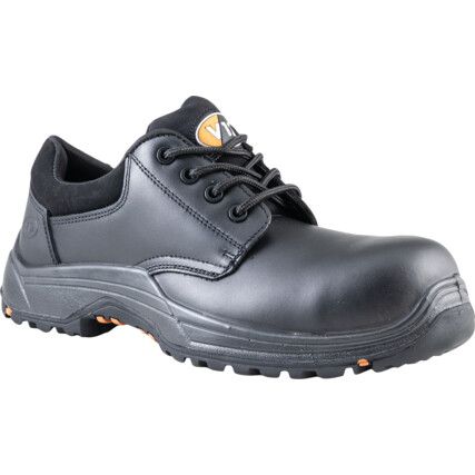 Tiger Unisex Composite Safety Shoes, Size 5, Black, Leather Upper, Composite Toe Cap, S3, EN ISO 20345:2011