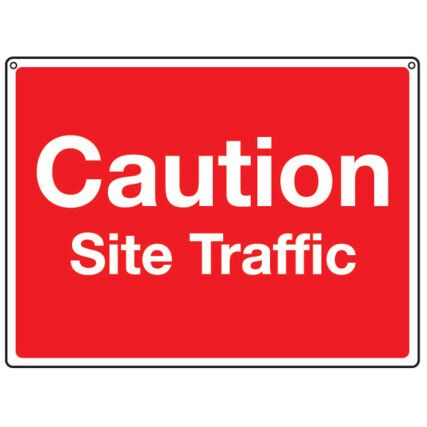 General Construction Site Traffic Rigid PVC Sign - 600 x 450mm