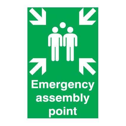 Fire Assembly Point Rigid PVC Sign - 297 x 420mm